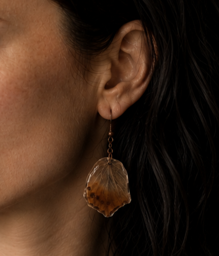 Autumn Leaf Butterfly Earrings