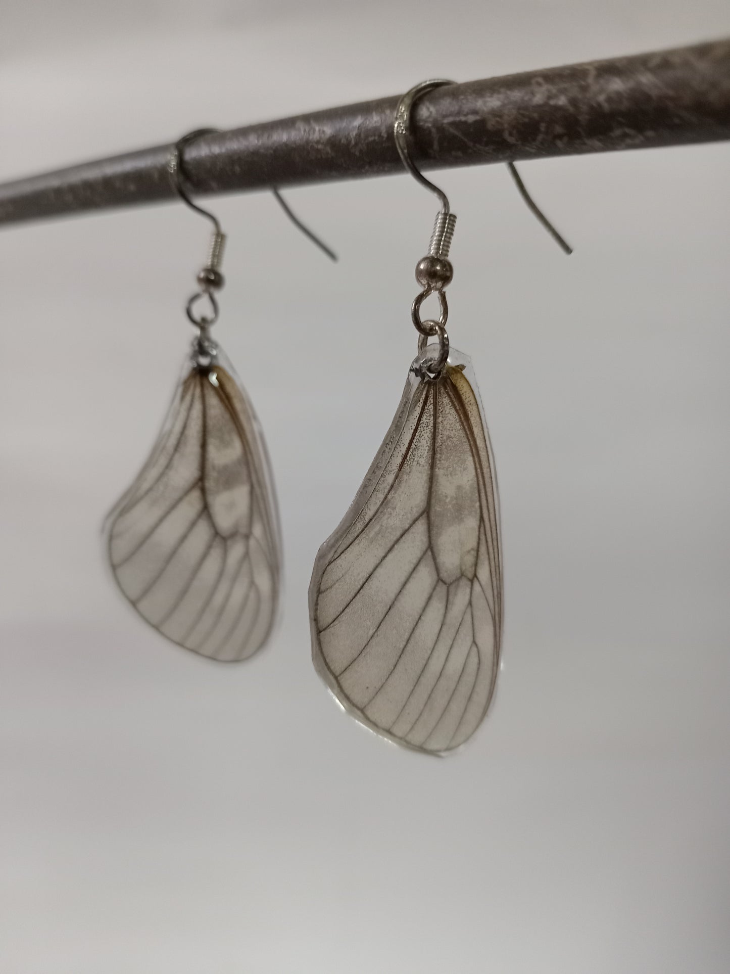 White and Black Butterfly Earrings