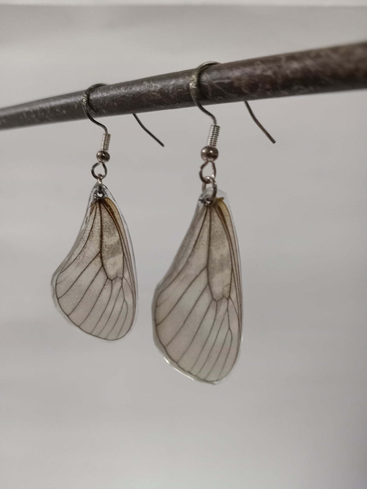 White and Black Butterfly Earrings