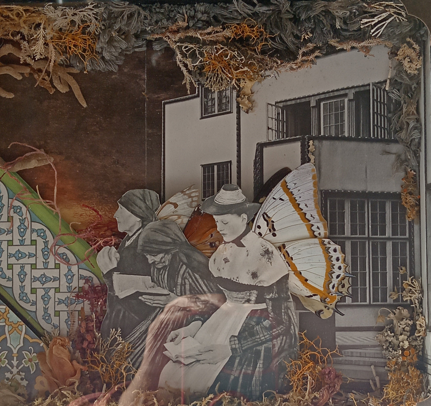 Diorama with Real Butterflies and Flora - Faith