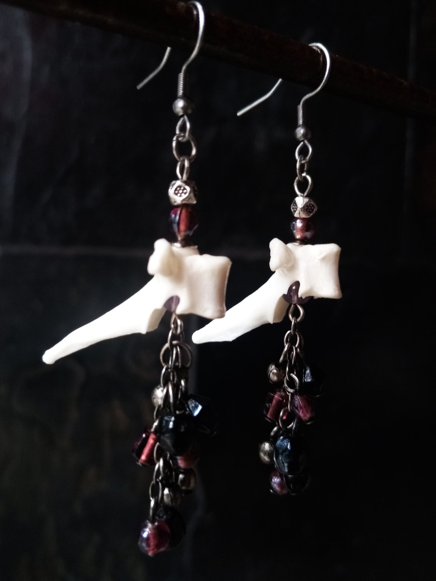 Rabbit Vertebra Bone Earrings