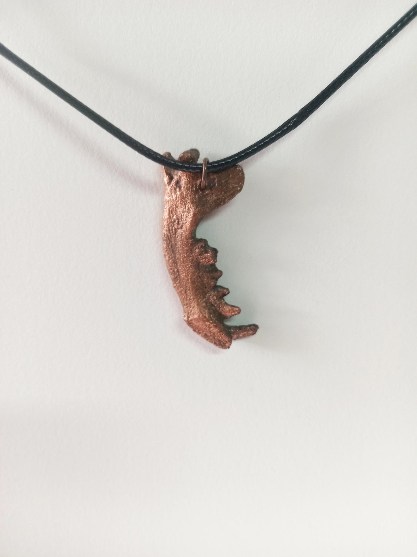 Copper Electroformed Mongoose Mandible Pendant