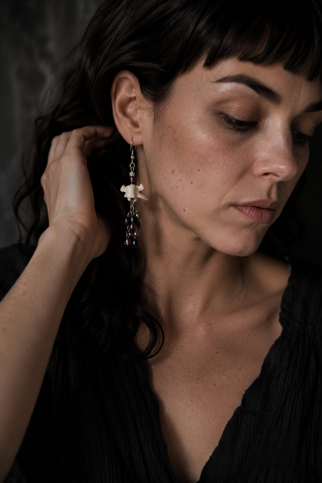 Rabbit Vertebra Bone Earrings