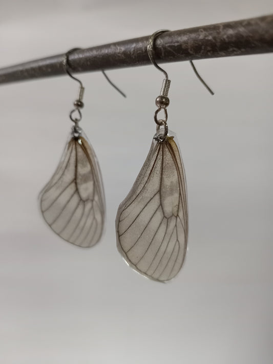 White and Black Butterfly Earrings