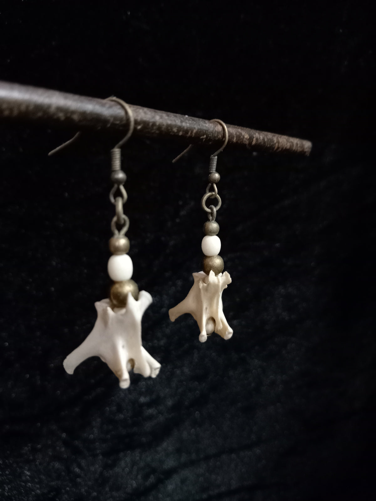 Bronze Rabbit Earring Rabbit Bone Earrings – Obscure Art