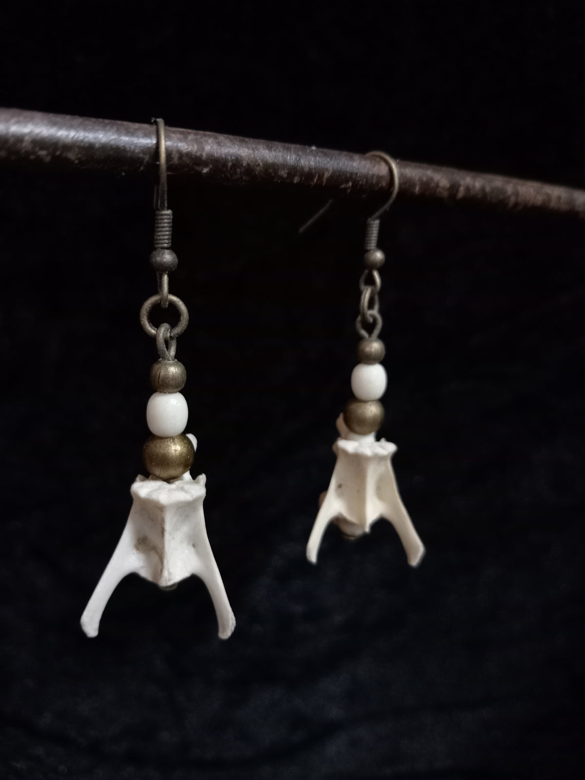 Bronze Rabbit Earring Rabbit Bone Earrings – Obscure Art