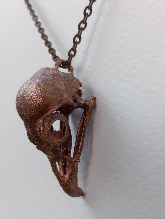 Copper Electroformed Chicken Skull