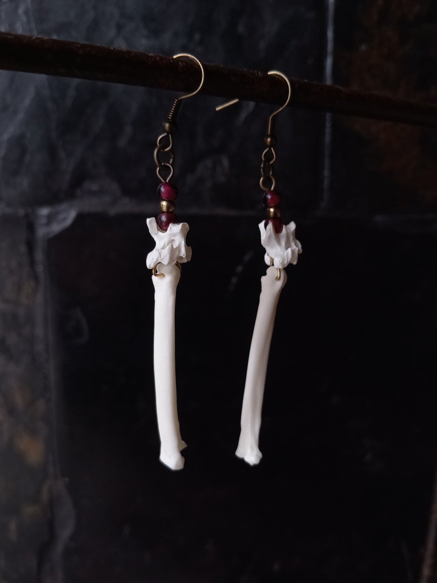 Bird and Monkey Bone Earrings — Ethical Bone Jewellery, South Africa