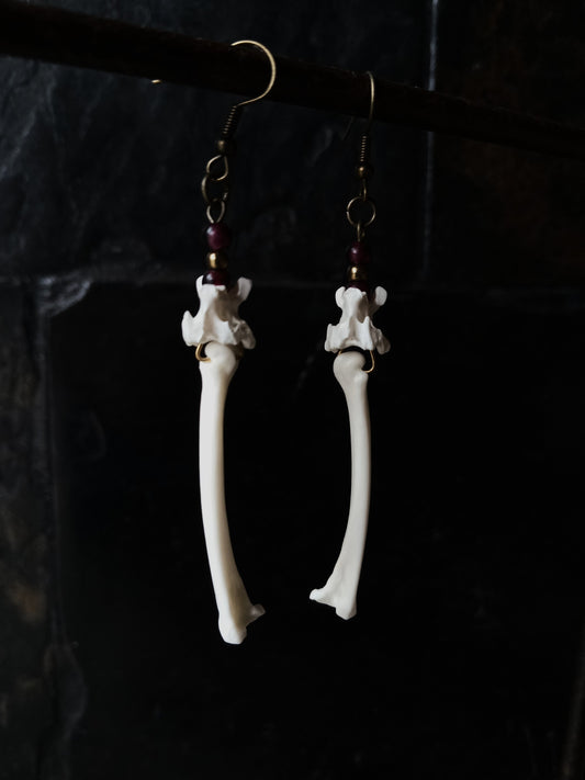 Bird and Monkey Bone Earrings — Ethical Bone Jewellery, South Africa