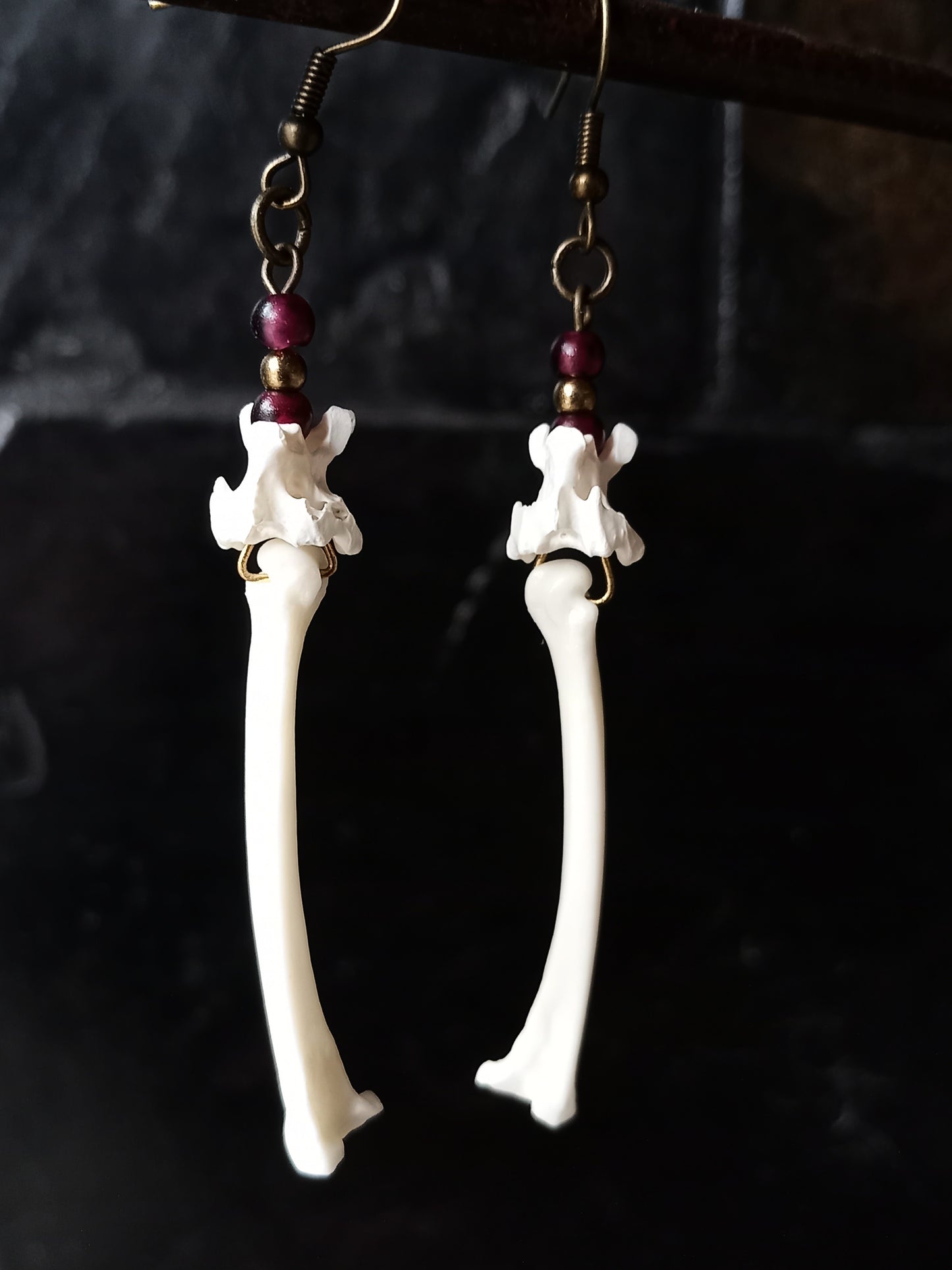 Bird and Monkey Bone Earrings — Ethical Bone Jewellery, South Africa