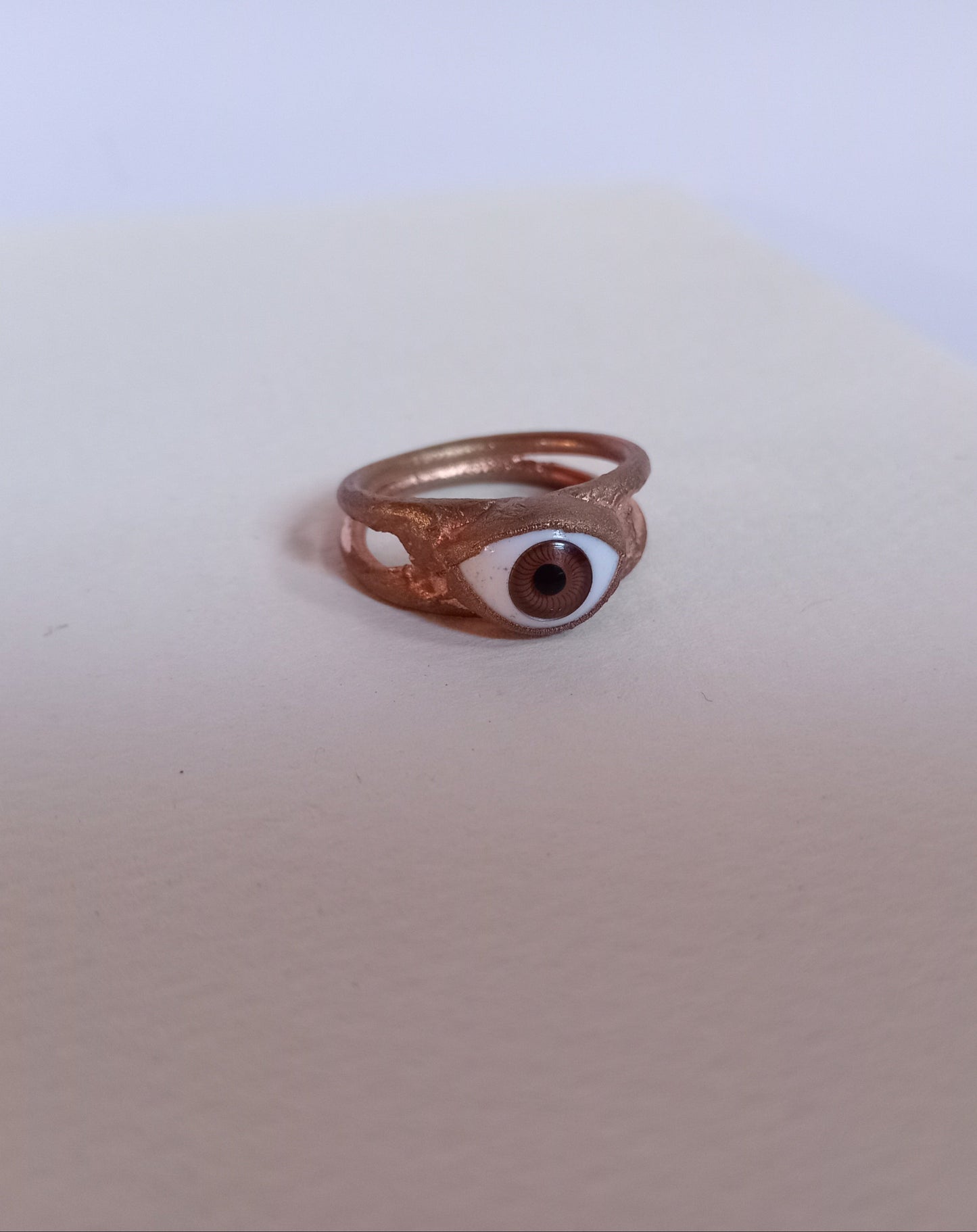 Brown Dolls Eye Copper Ring