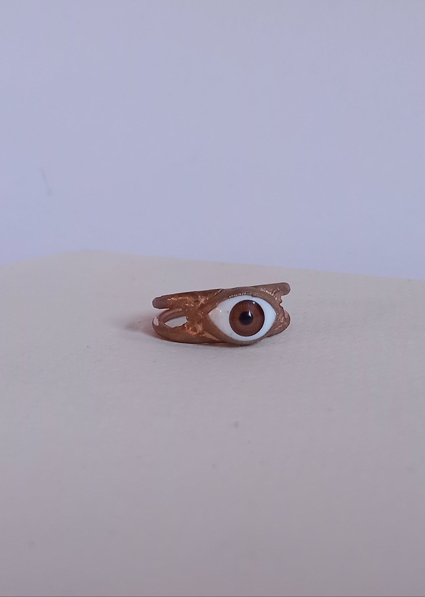 Brown Dolls Eye Copper Ring