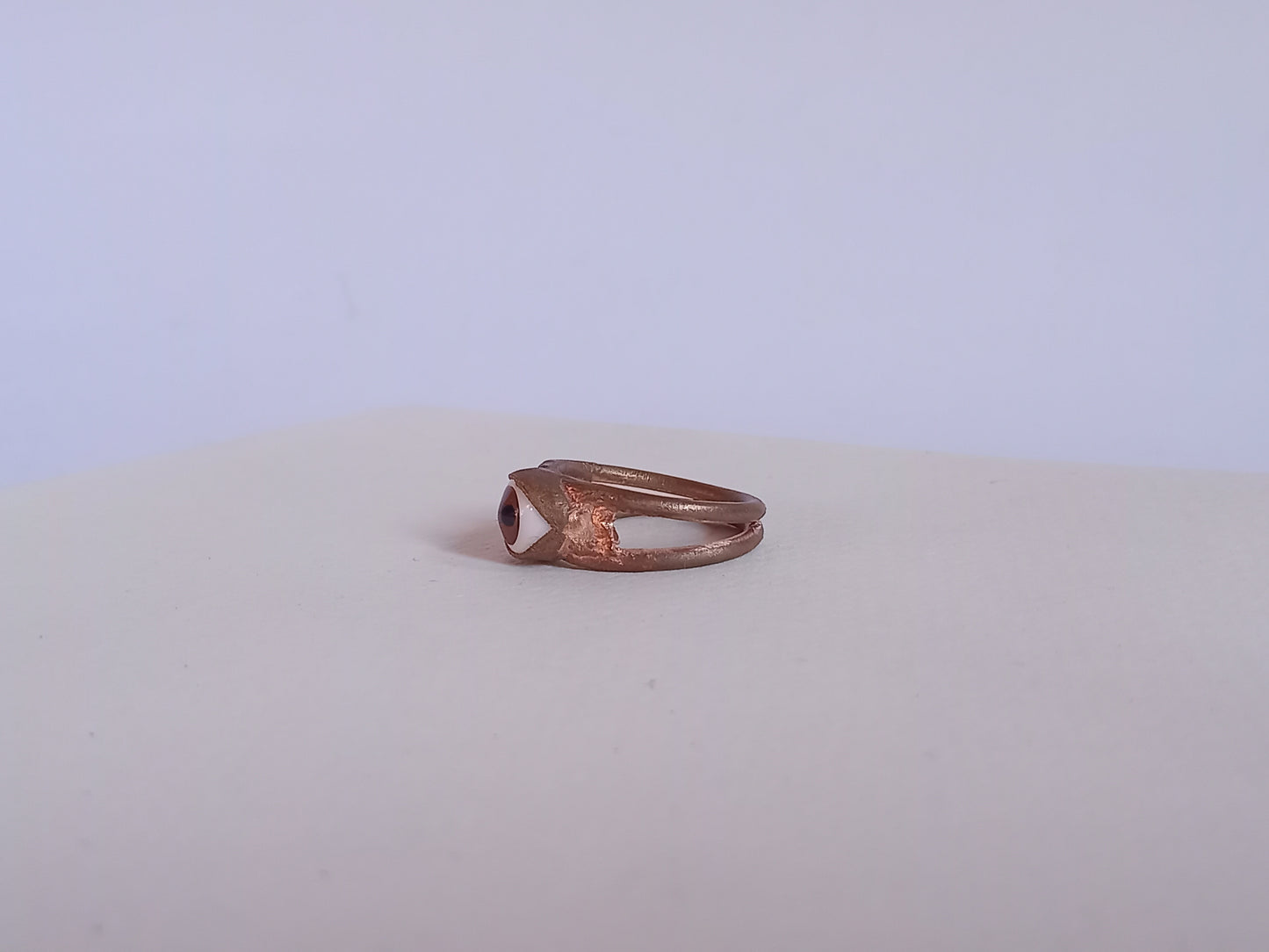 Brown Dolls Eye Copper Ring