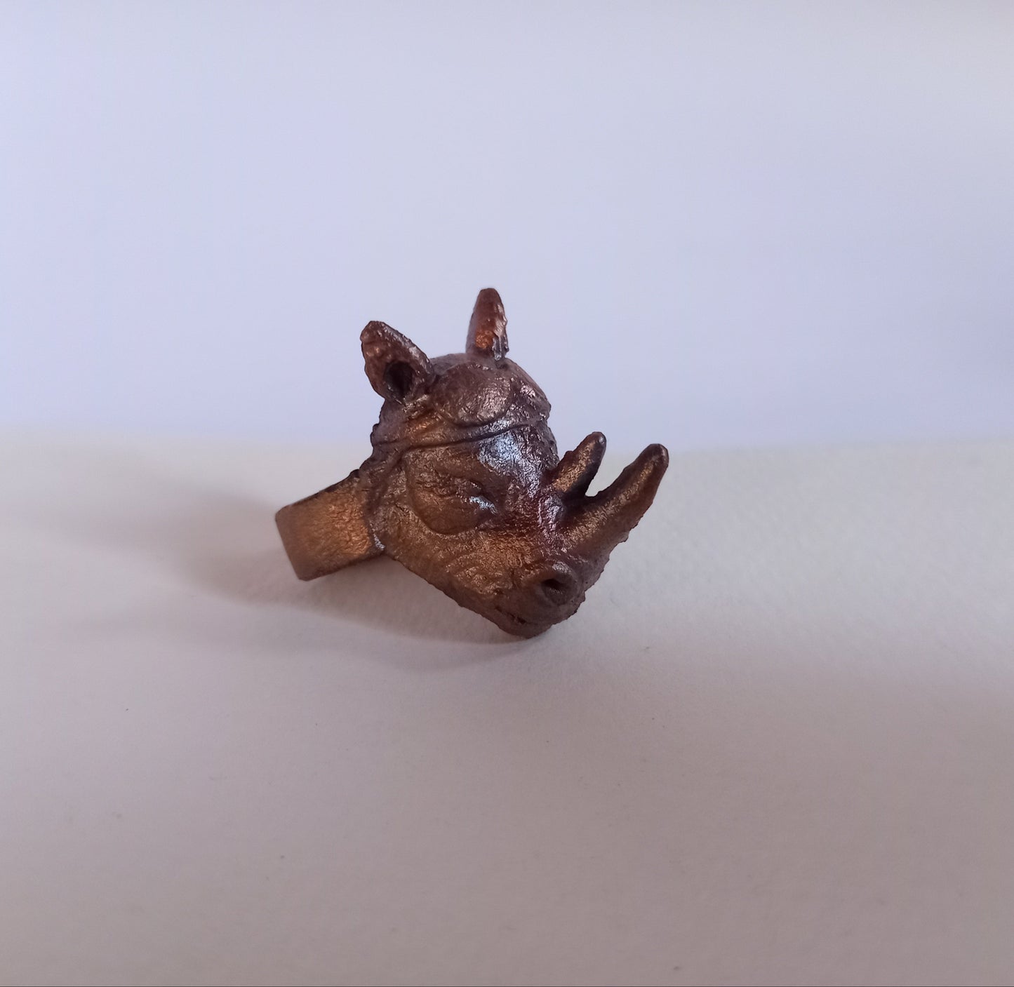 Rhino Copper Ring