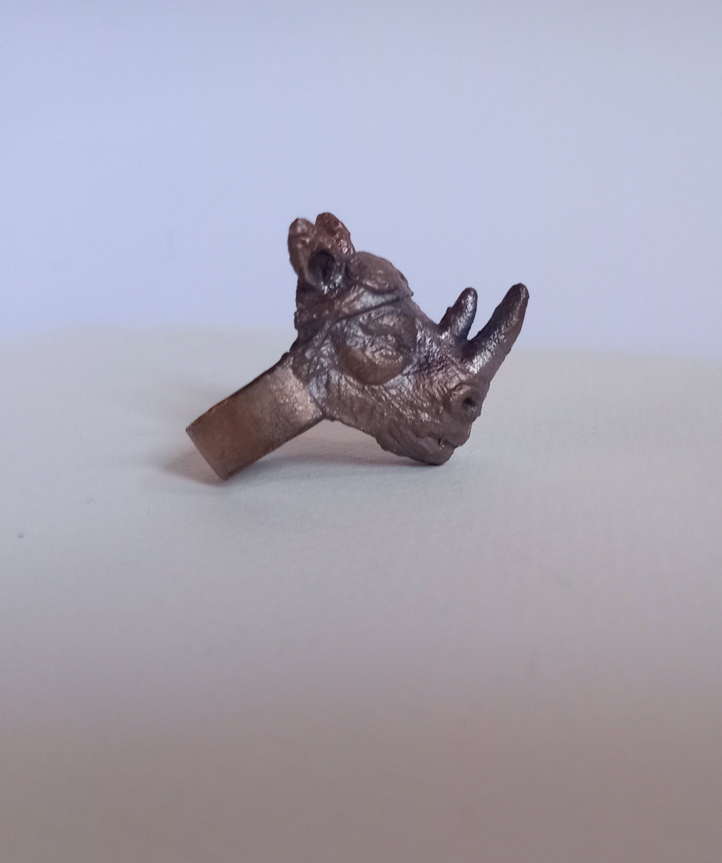 Rhino Copper Ring