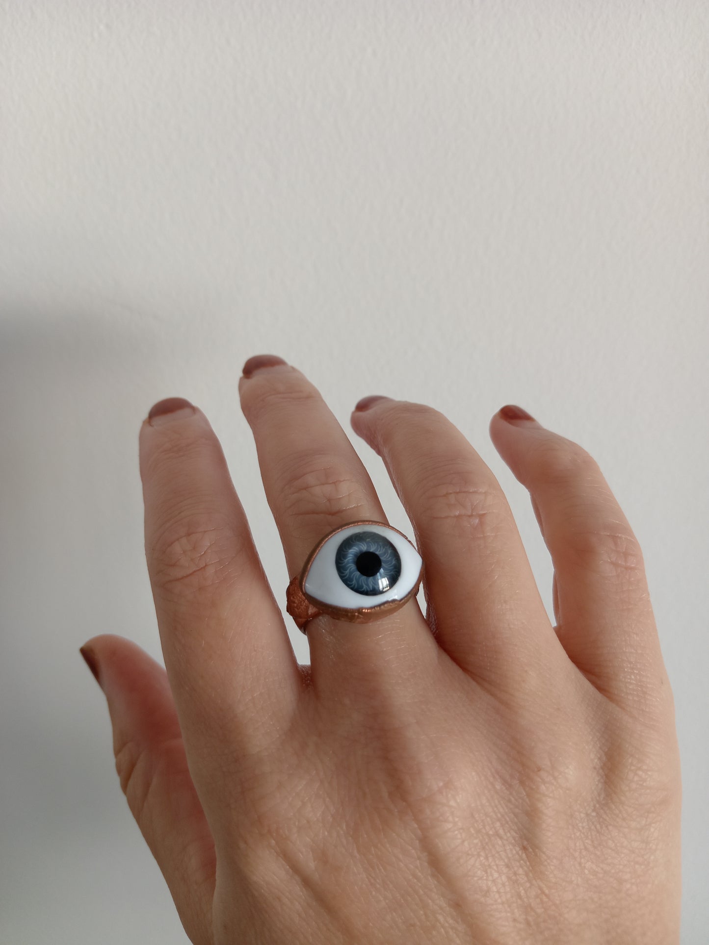 Big Blue Eye Copper Ring