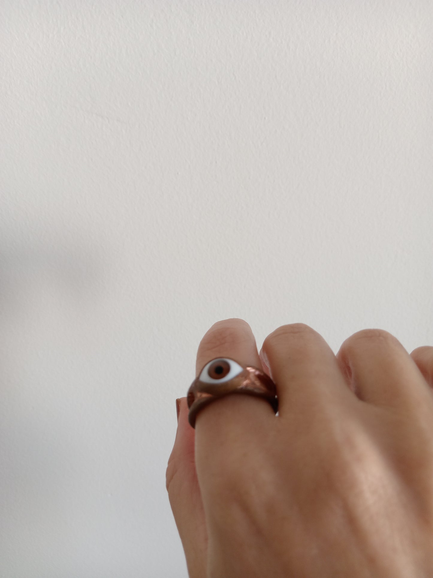 Brown Dolls Eye Copper Ring