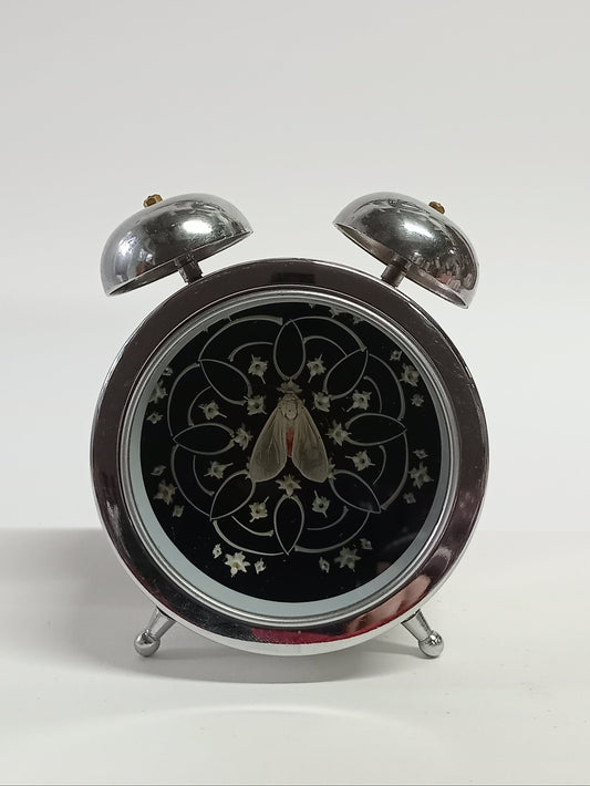 Moth Mandala Clock