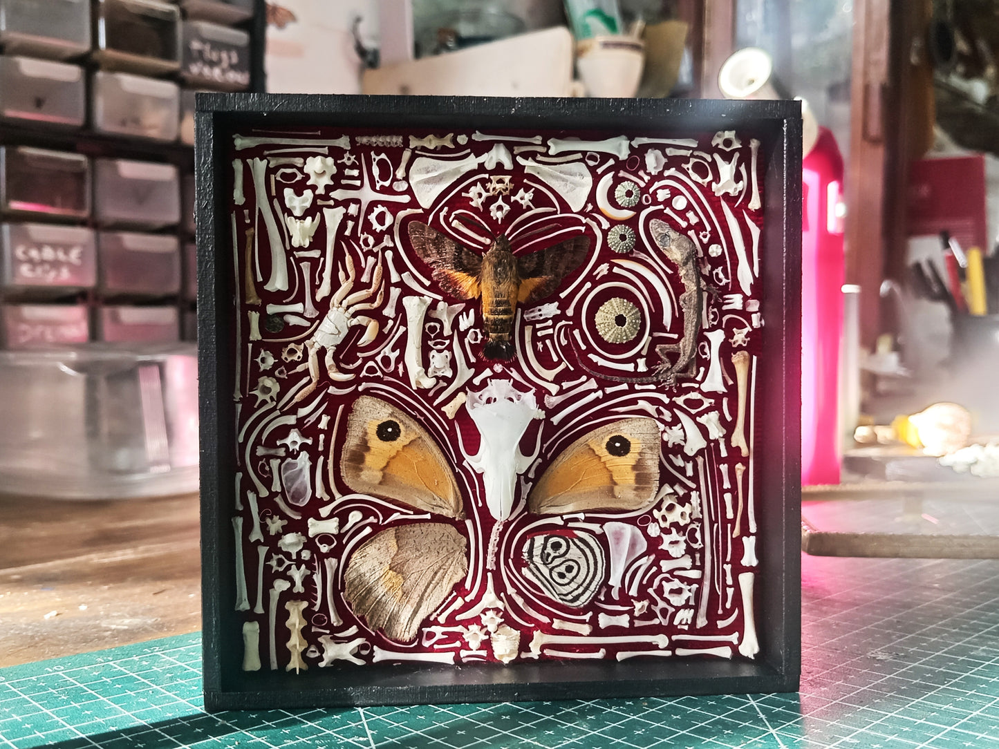 Nature Compostion on Red Velvet Small