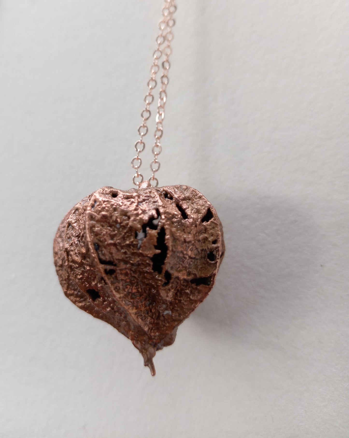 Real Gooseberry Husk Electroformed Pendant