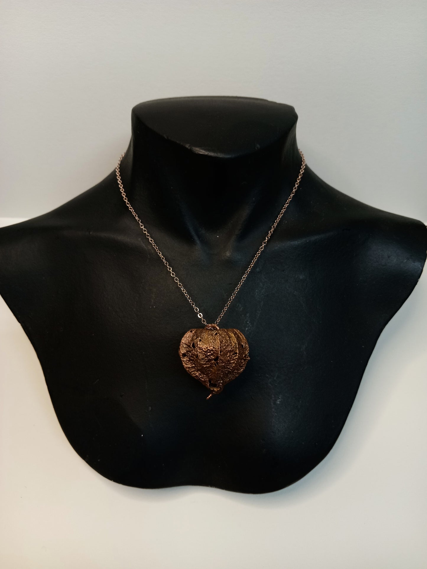 Real Gooseberry Husk Electroformed Pendant