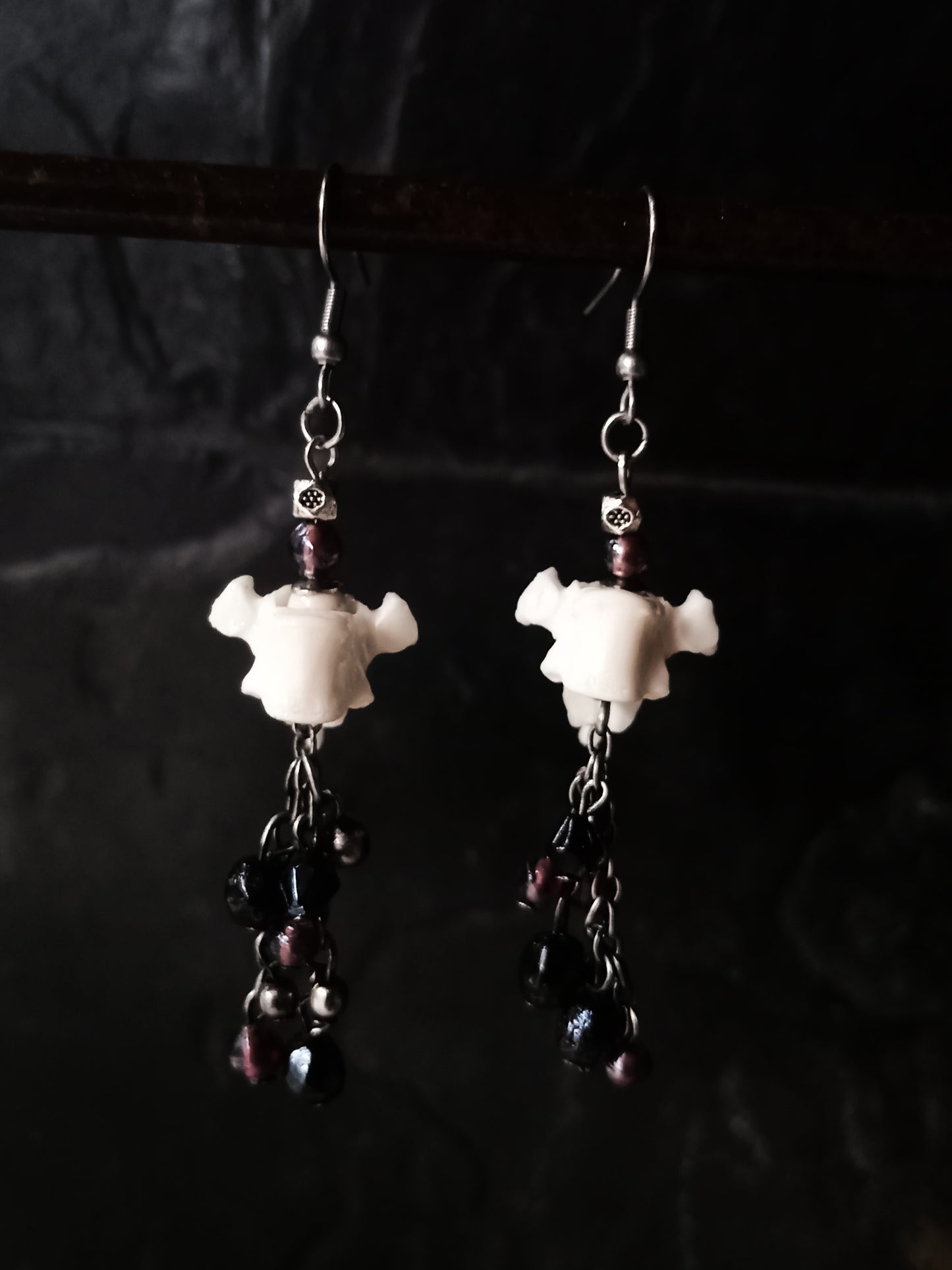 Rabbit Vertebra Bone Earrings