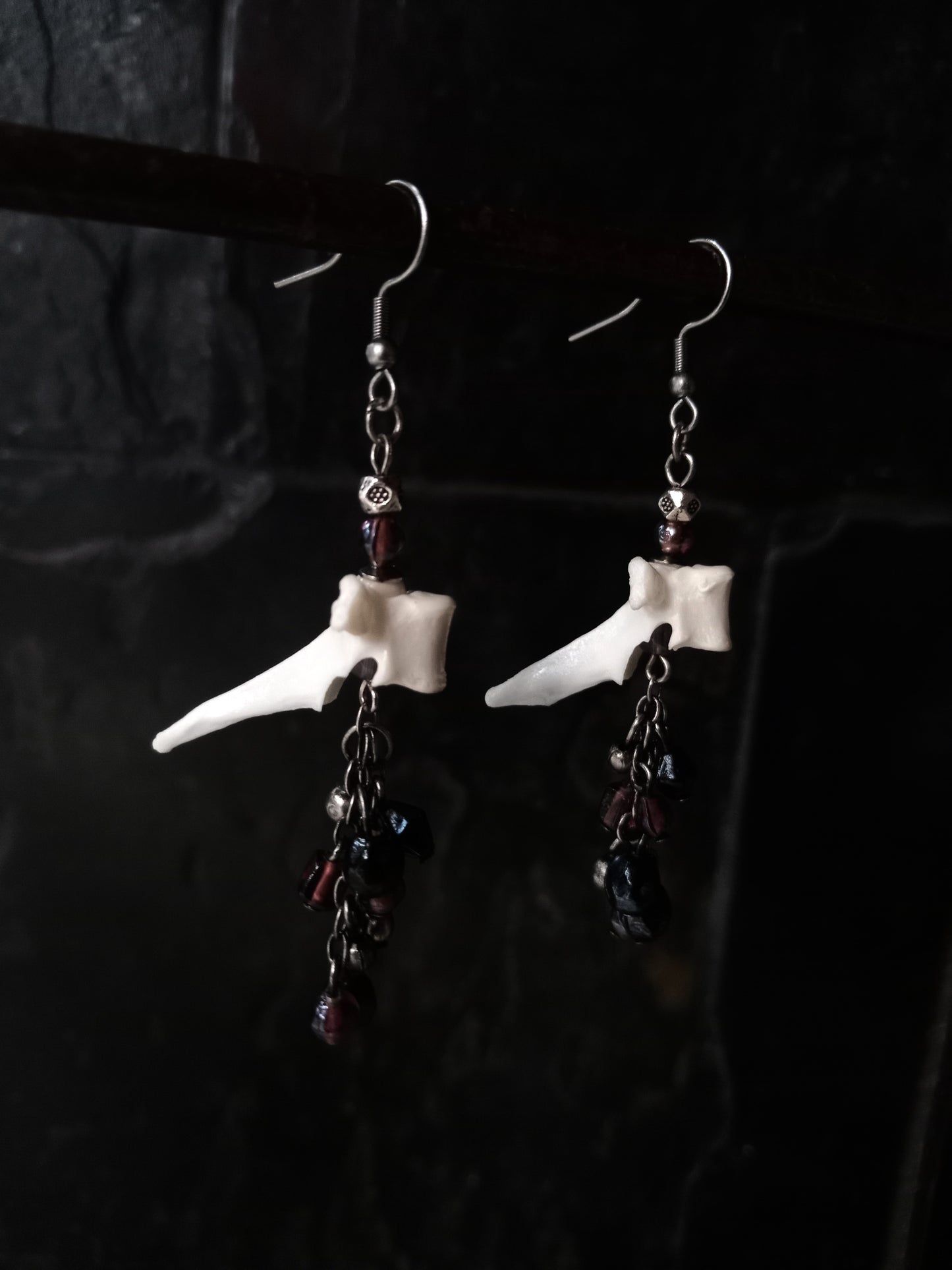 Rabbit Vertebra Bone Earrings