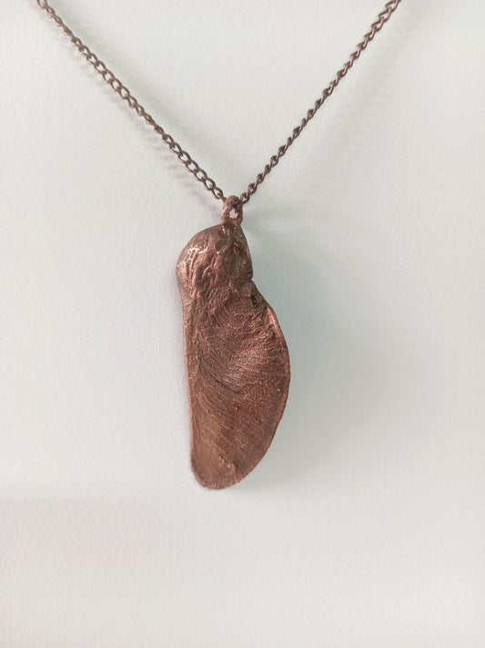 Electroformed Copper  Helicopter Seed Pod
