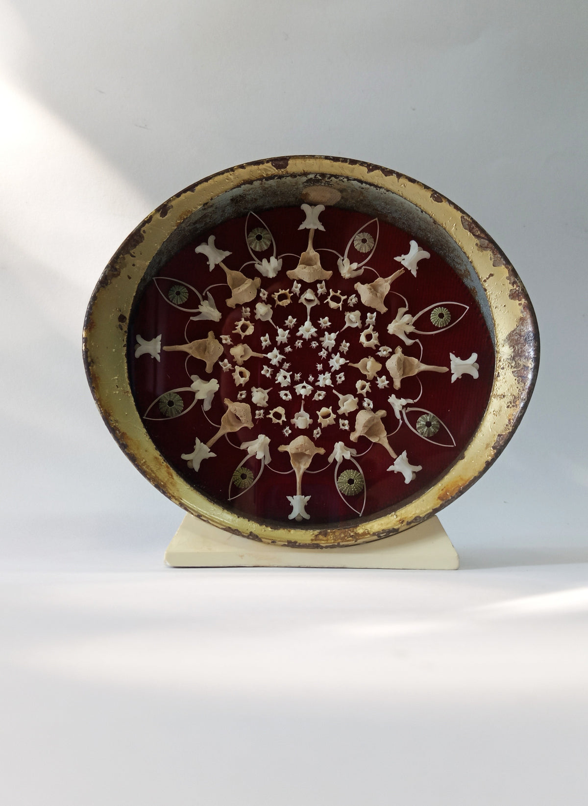 Mandala Clock, Red
