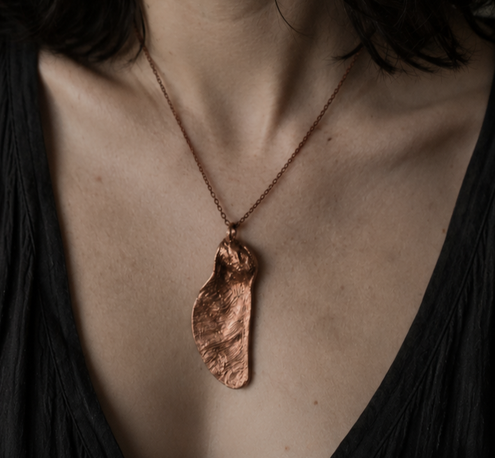Electroformed Copper  Helicopter Seed Pod